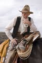 Old Gringo Cowboy on Horse