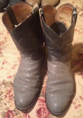 Gray boots